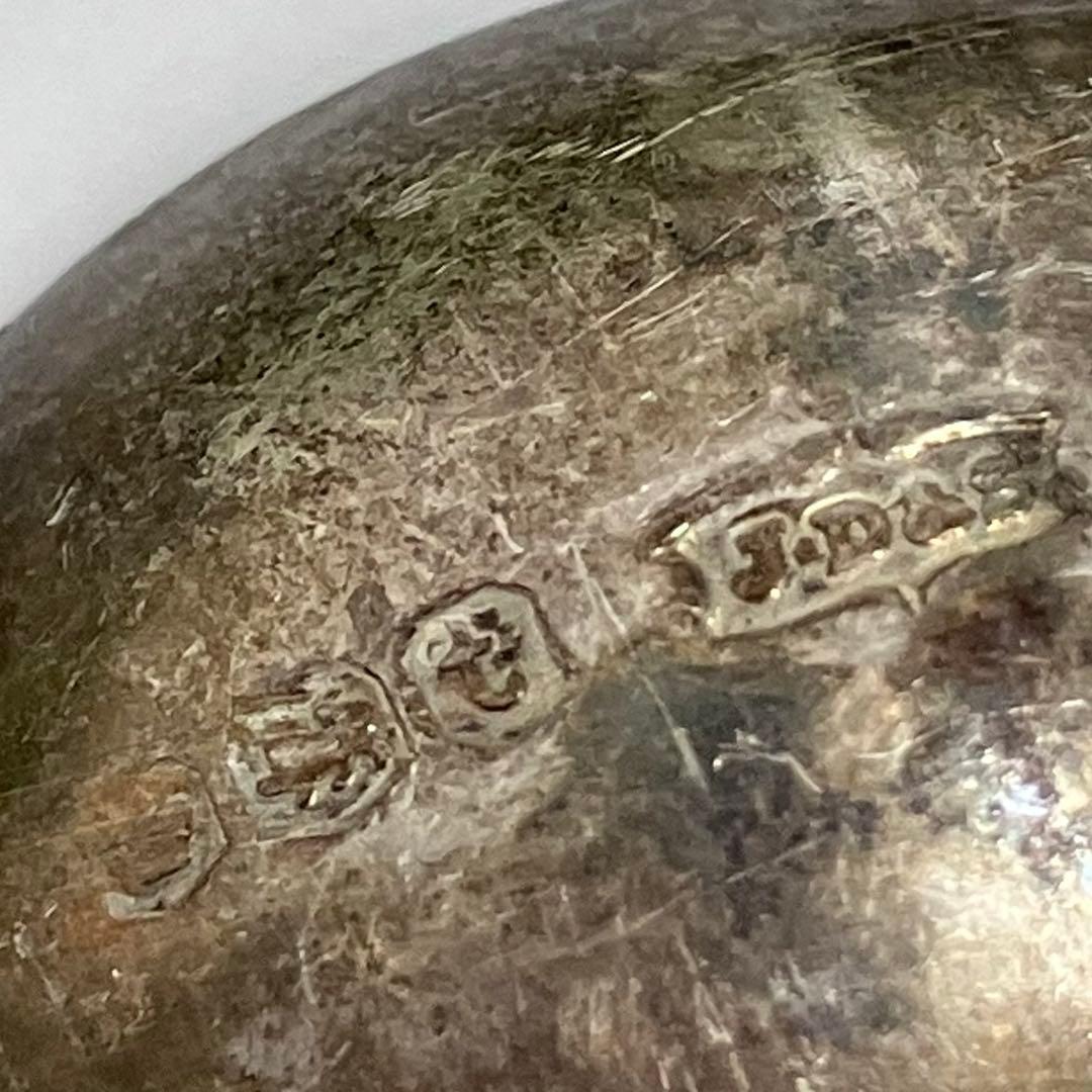 英国 ヴィンテージ ソルトスプーン ホールマーク シルバー 3本 J.D&S