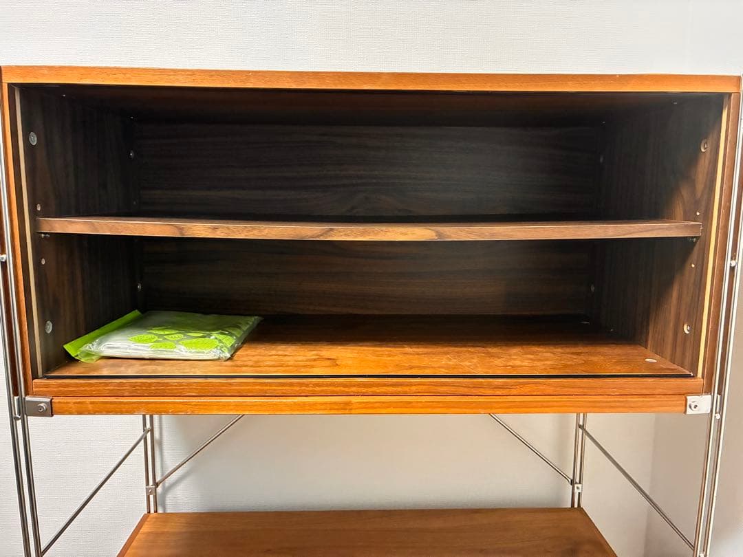 中古 無印良品 ステンレスユニットシェルフ ウォルナット