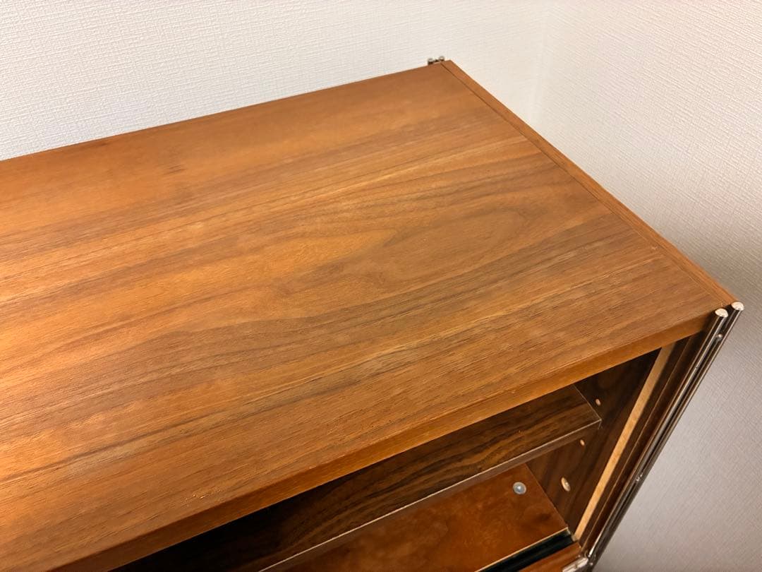 中古 無印良品 ステンレスユニットシェルフ ウォルナット