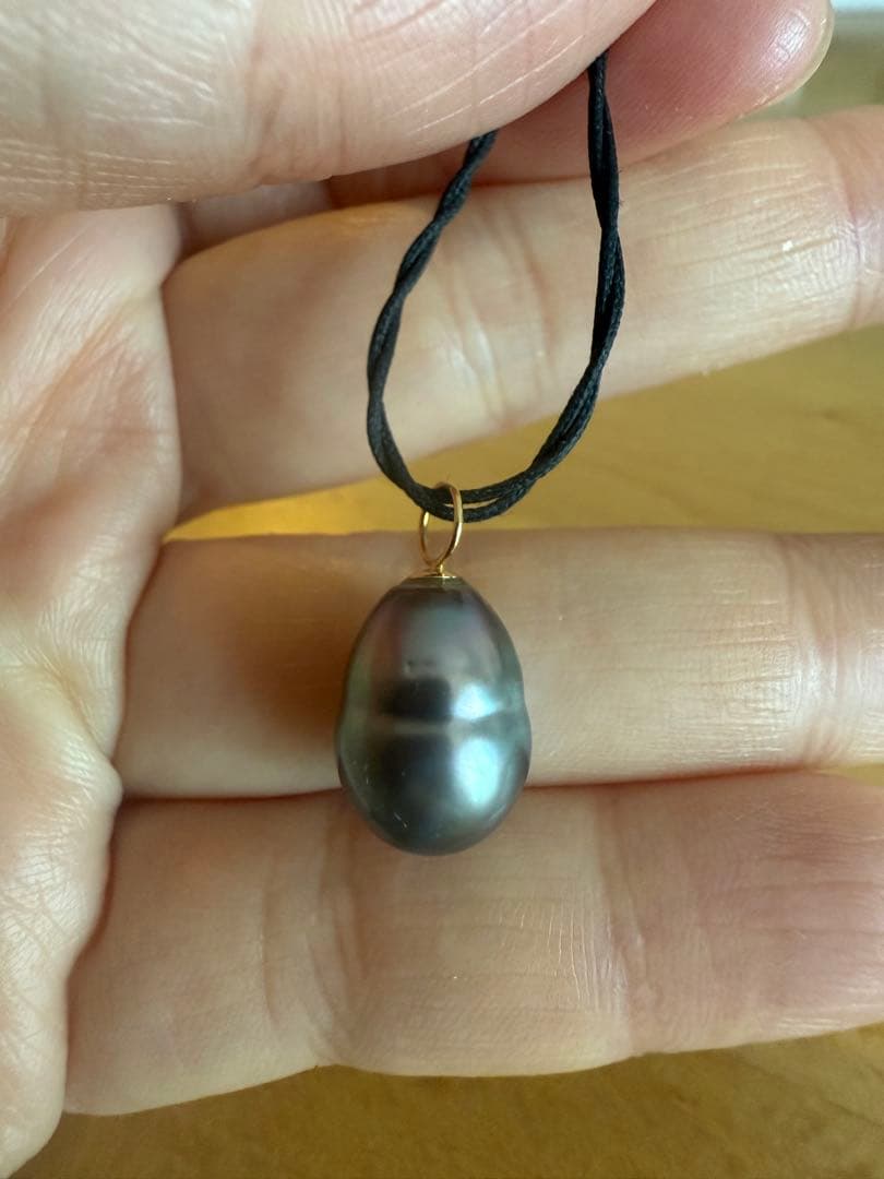 黒蝶南洋真珠ペンダントk18金