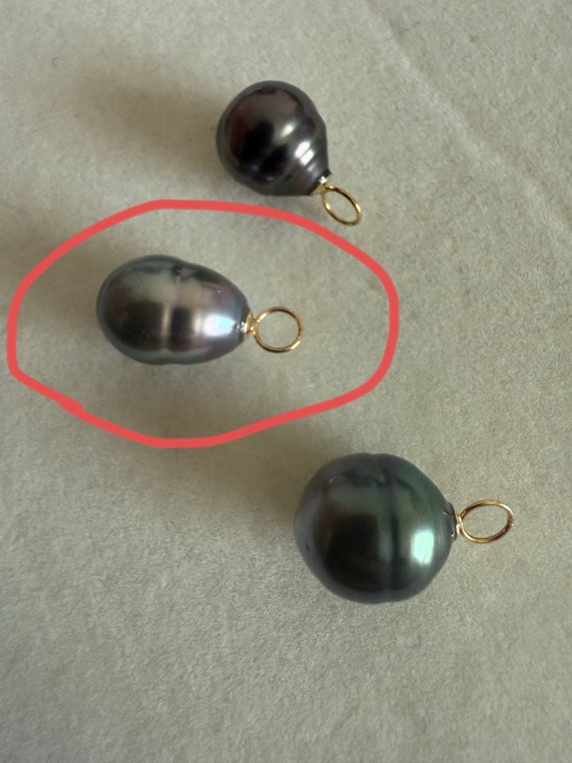 黒蝶南洋真珠ペンダントk18金