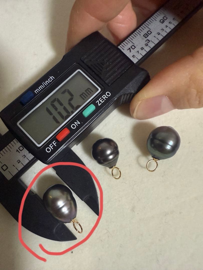 黒蝶南洋真珠ペンダントk18金