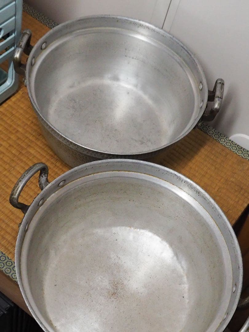 アルミ両手鍋 段付鍋2個セット39サイズ