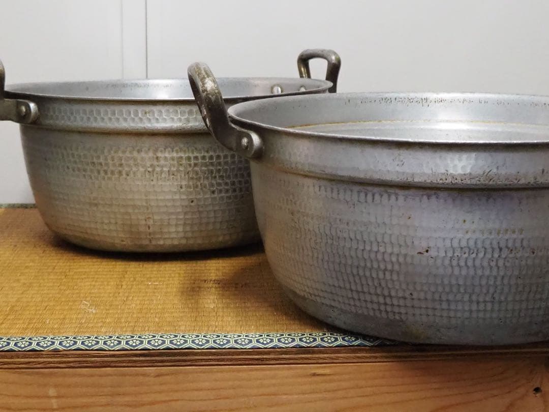 アルミ両手鍋 段付鍋2個セット39サイズ