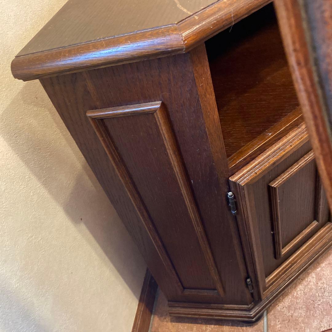 【コーナーテレビボード】　アンティーク　キャビネット　　　　　天然木ヨーロピアン