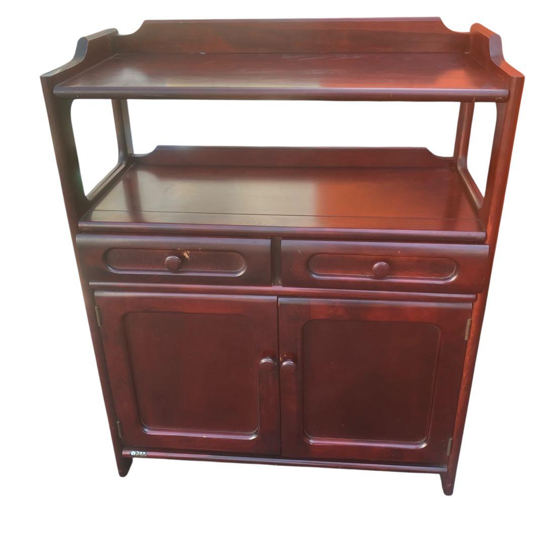 オールドカリモク　キャビネット　昭和レトロ 電話台 花台 古家具　FAX台