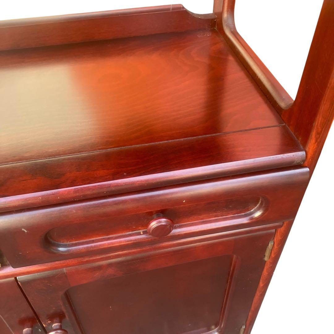 オールドカリモク　キャビネット　昭和レトロ 電話台 花台 古家具　FAX台