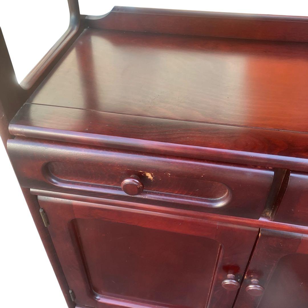 オールドカリモク　キャビネット　昭和レトロ 電話台 花台 古家具　FAX台