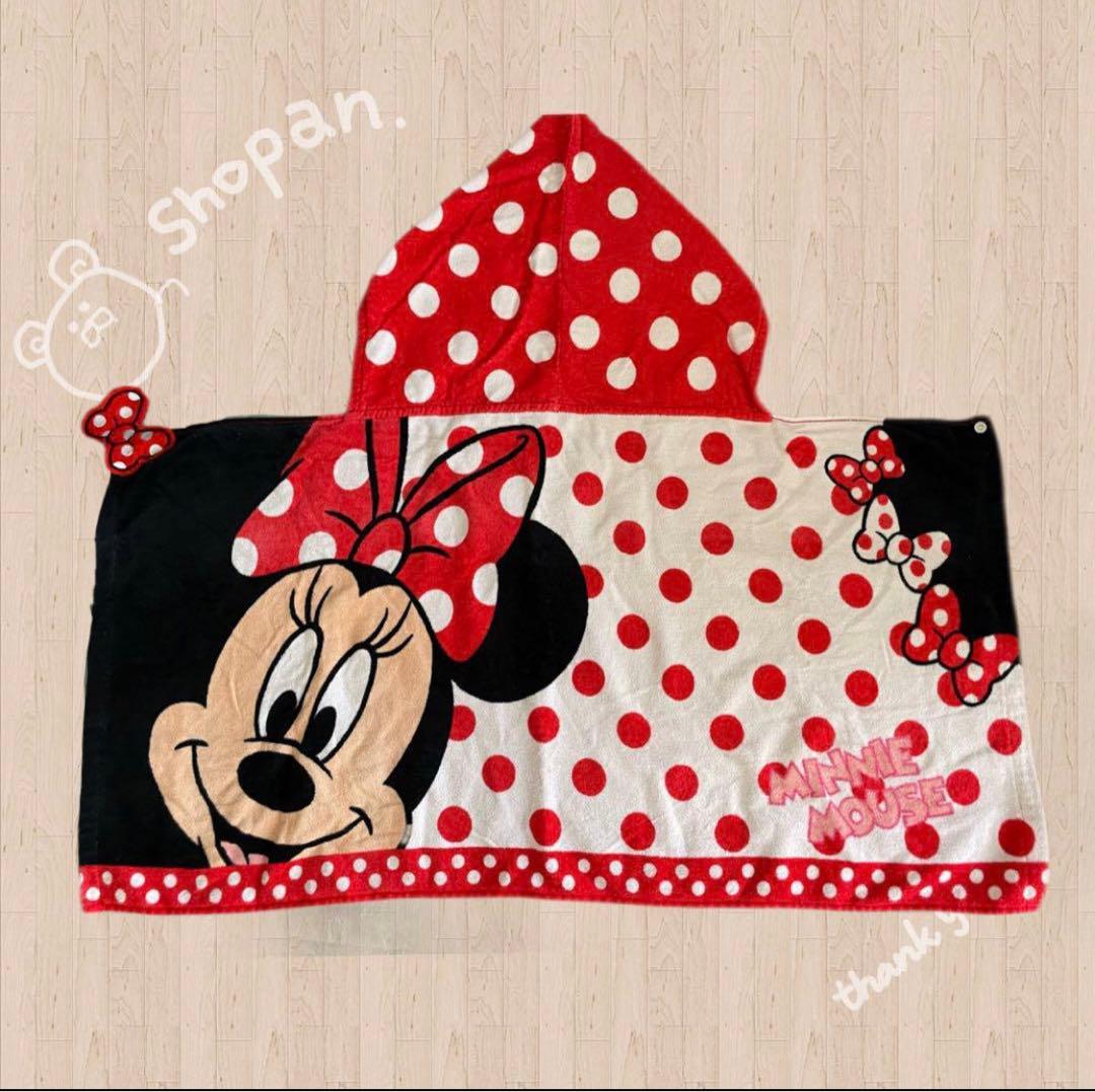 ✨ディズニー✨フード付きタオル ミニー ディズニー リボン - メルカリ