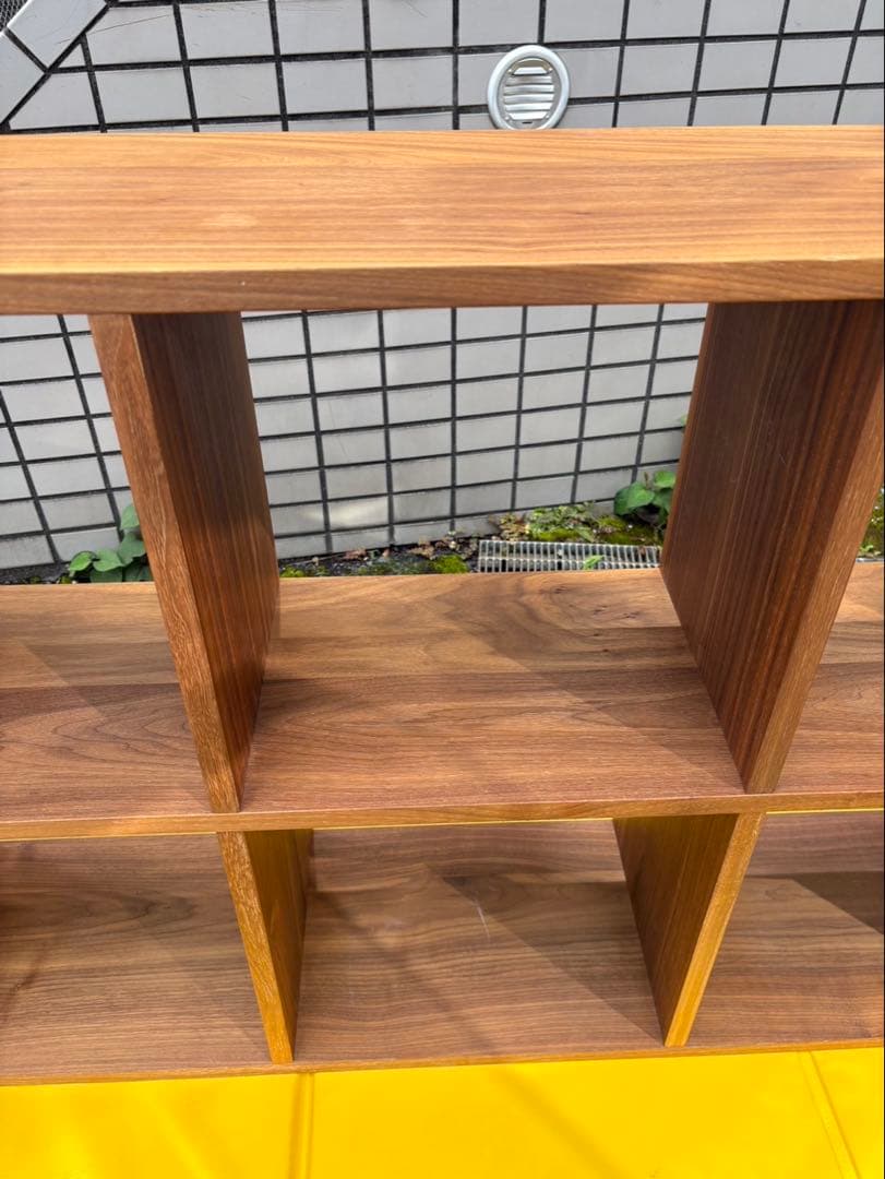 無印　スタッキングシェルフ　ウォールナット