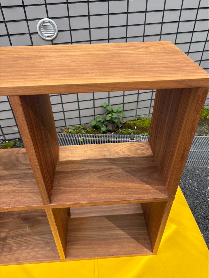 無印　スタッキングシェルフ　ウォールナット