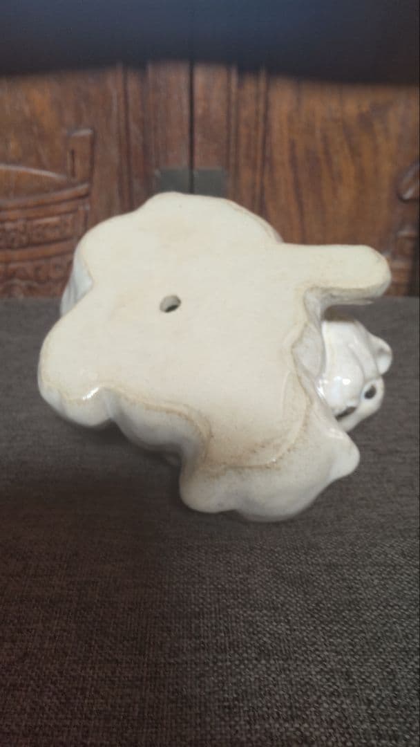 たち吉 子犬と子犬の陶器置物