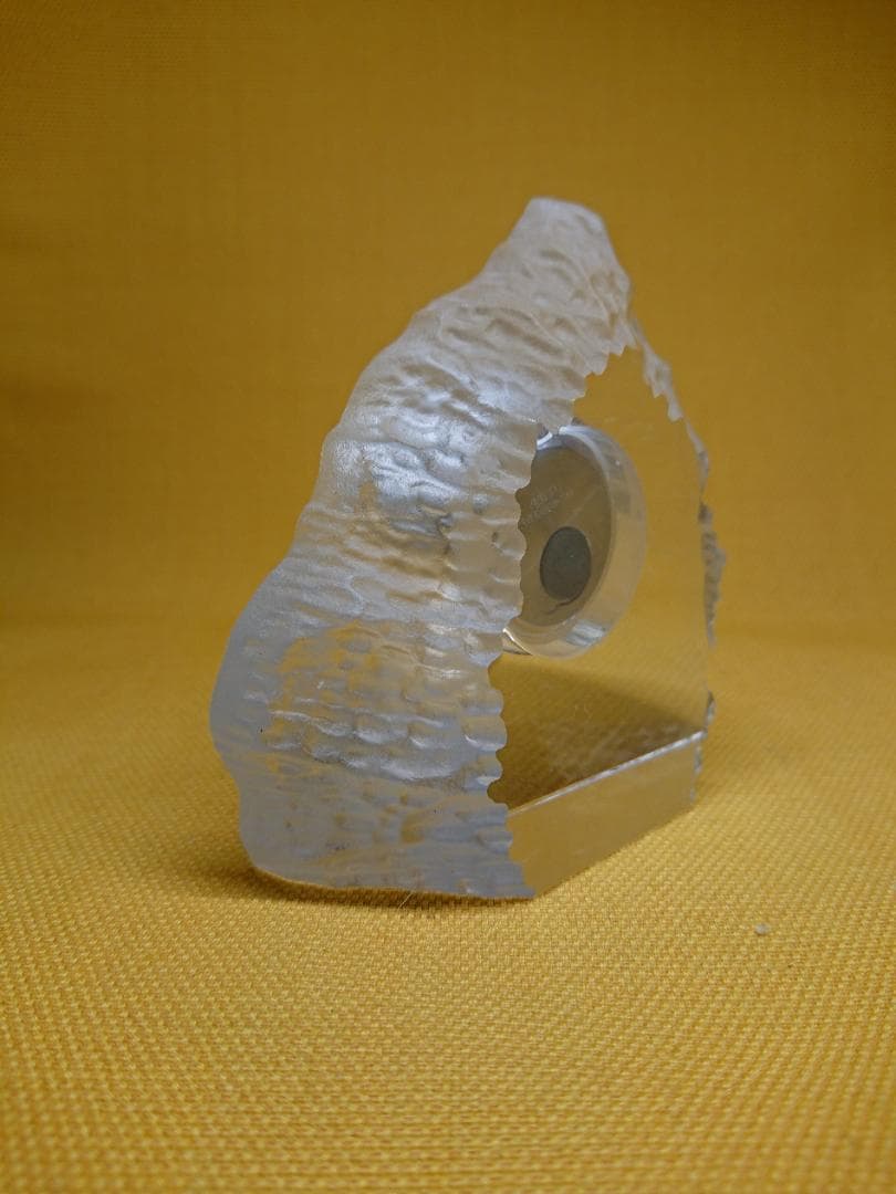 【美品】クリスタルガラス　置き時計　置物　インテリア　工芸品　美術品　A1670