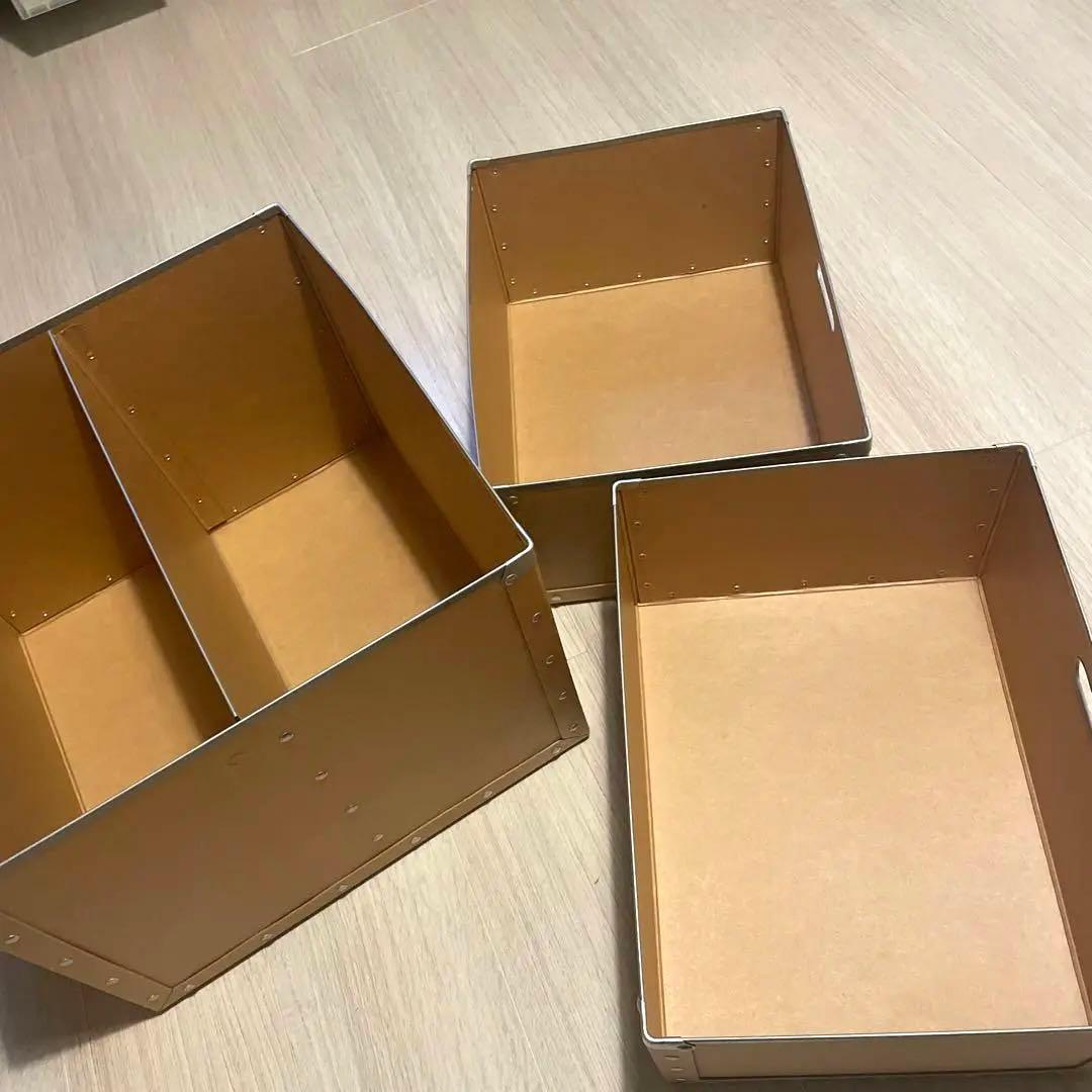 無印良品 スタッキングシェルフ 2段×3列 オーク 廃盤パルプボード収納2個付き