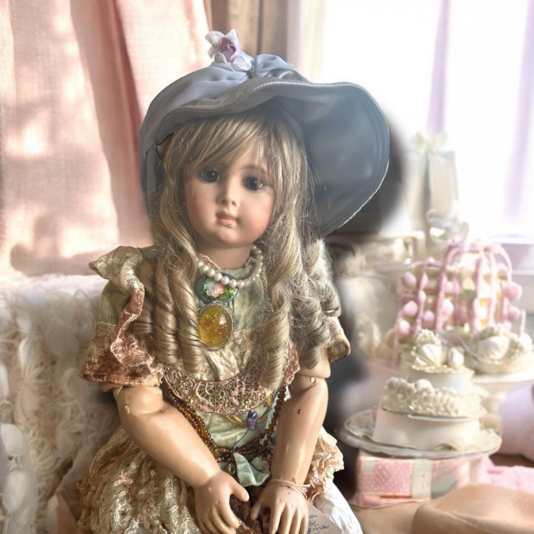 kimiko_t様専用 ビスクドール ロングフェイスジュモー シェルカメオ 桜