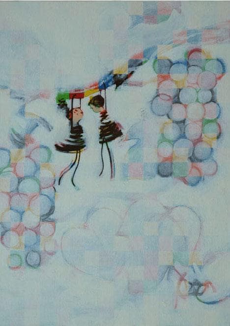 油絵 菅家令子 絵 絵画 インテリア F4-081114 ぶどう 可愛い女の子