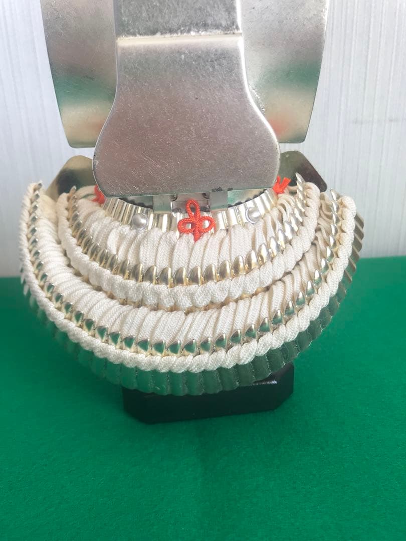 飾兜　レア品　徳川家康　一之谷　展示品　平安　武久作　純銀箔押　正絹白糸