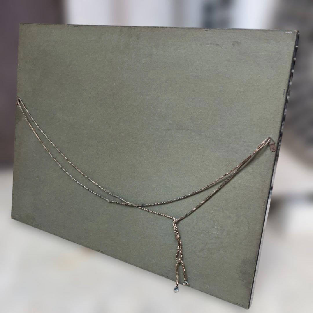 芳山 作】額装 絵画 梅の花 紅白梅図 木目調 浮き彫り風 美術品 - メルカリ