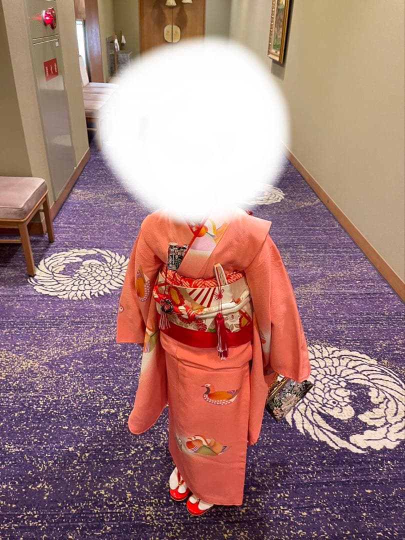 正絹７歳着物セット　お誂え四つ身着物・長襦袢他