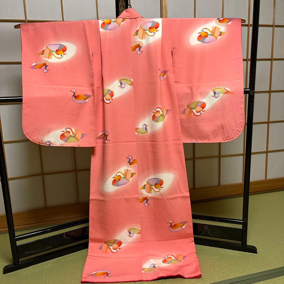 正絹７歳着物セット　お誂え四つ身着物・長襦袢他