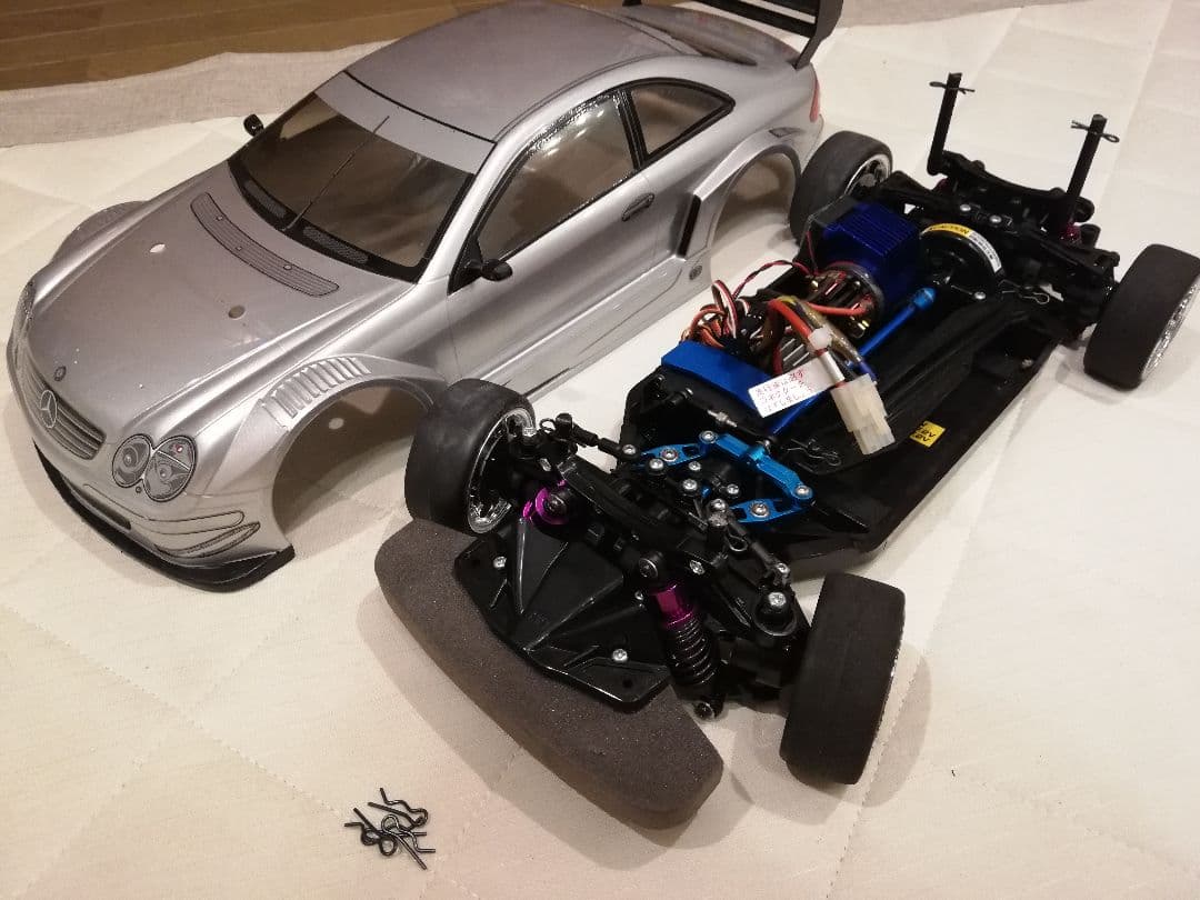1/10 タミヤ ベンツ AMG CLK DTM TT-02 メカ付き ジャンク