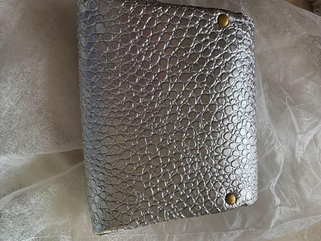 シルバー　アコーディオン財布Yuich Tachikawa 新品未使用