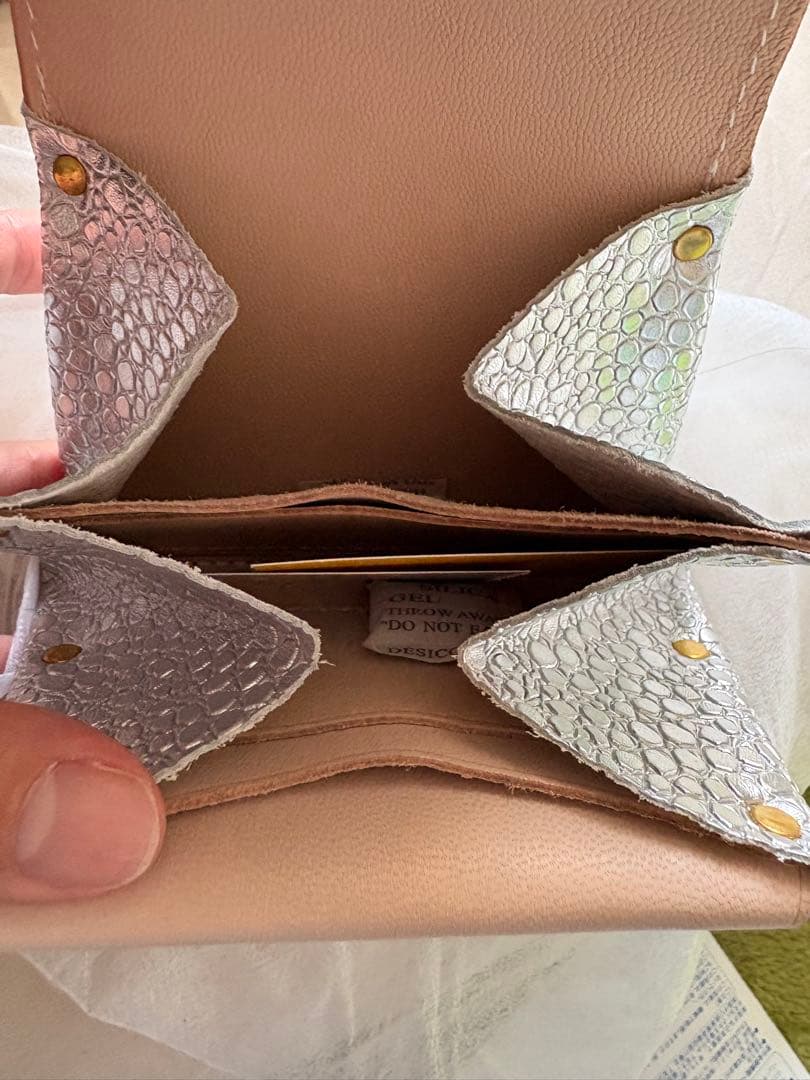 シルバー　アコーディオン財布Yuich Tachikawa 新品未使用