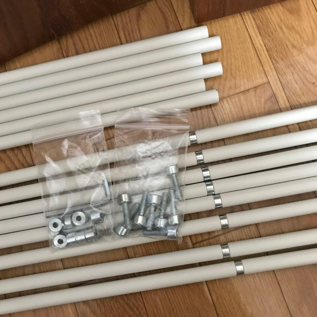 送料込　無印良品　スタッキングシェルフ　ワイド３段・追加２段・ウォールナット材