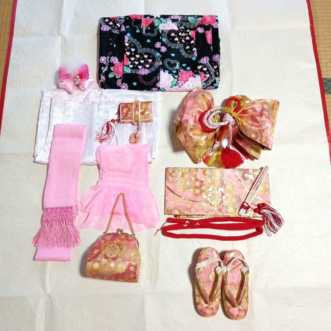 【2/2までのお値段】七五三　三歳着物・結び帯・フルセット　(25)