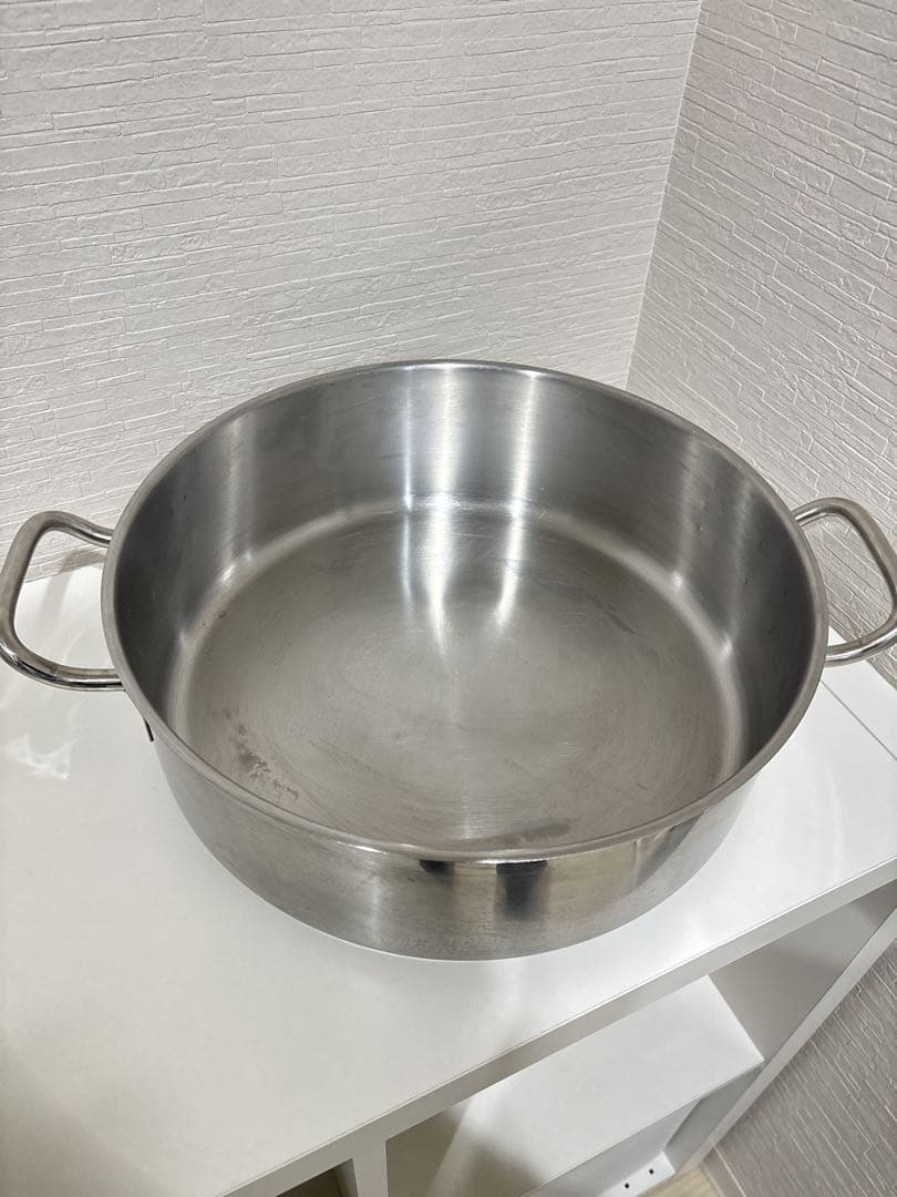 46. TKG PRO（プロ）外輪鍋（蓋無）34cm 両取手付き　ステンレス