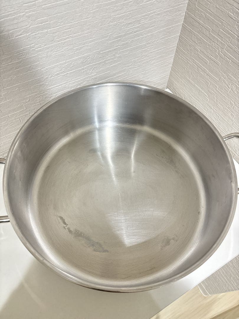 46. TKG PRO（プロ）外輪鍋（蓋無）34cm 両取手付き　ステンレス