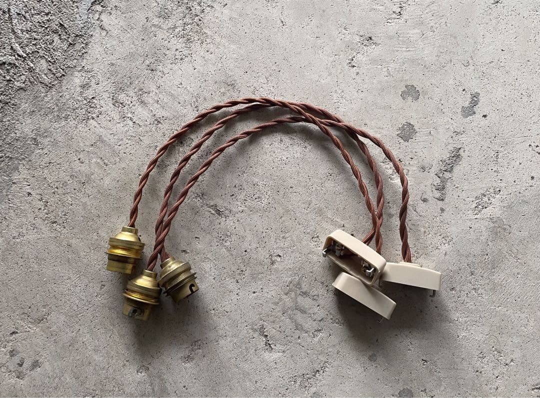 最安値！c-30. 送料無料！フランスアンティーク 3個セット 吊り下げソケット