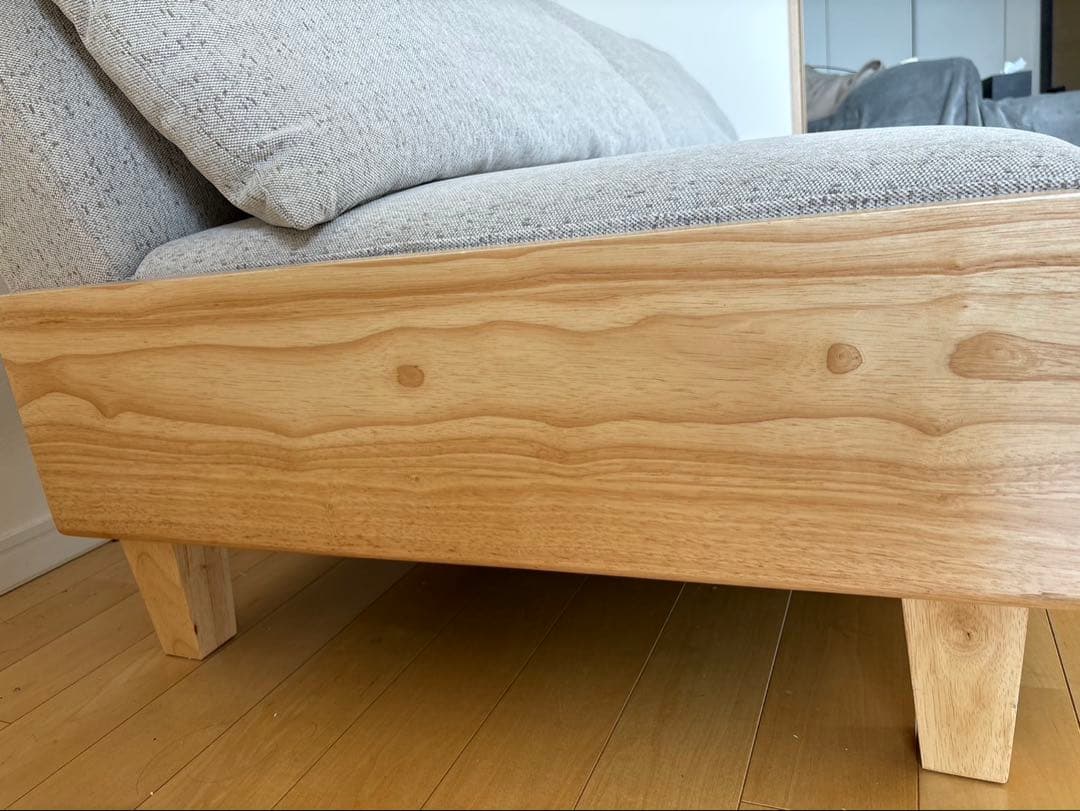 【引き取り可】モダンデコ ソファベッド 3人掛け グレー