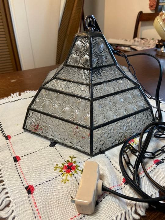 お正月SALE大正ガラス使用 ステンドグラス照明