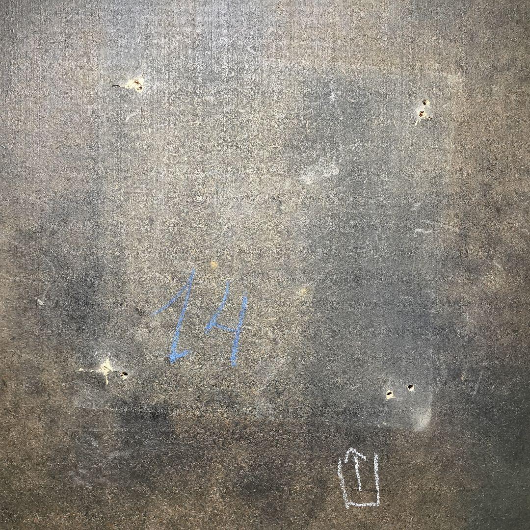 希少【ブラジル製】ヴィンテージ天板本革鋲打ち61×61×5cmセンターテーブル