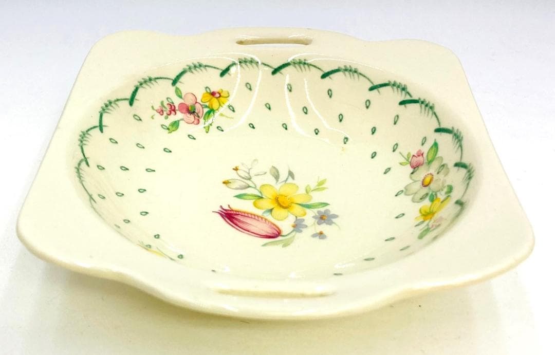 プランタン -緑- 【レアシェイプ】ミニ取手付ボウル 英国製 スージークーパー