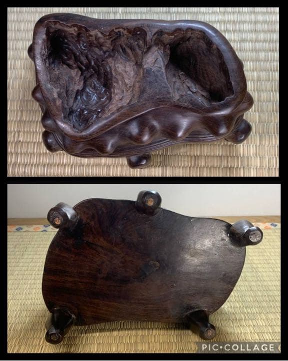 3896 時代の古い太湖石 銘『大鵬』太湖石 高53(cm) 6.68kg