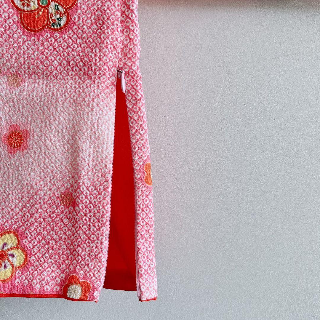 七五三　3歳女の子　長着＆長襦袢&被布　フルセット　ピンク　箱セット　51985