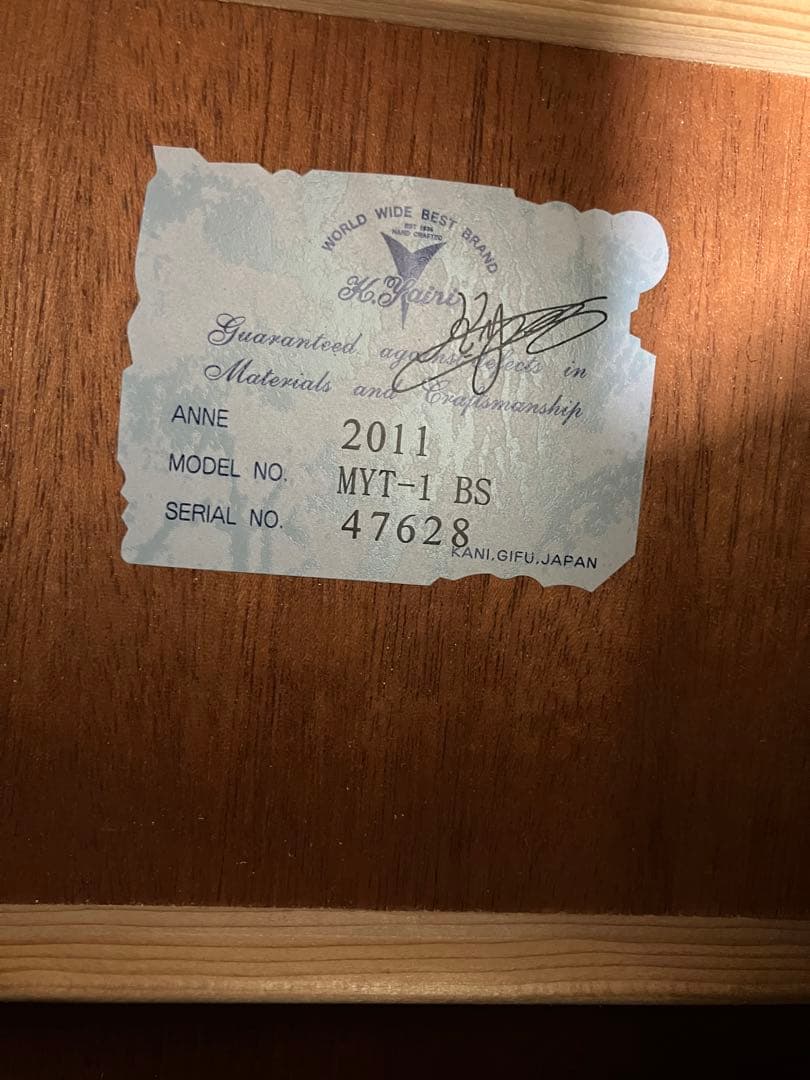 K.YAIRI MYT-1 BS 2011年製 アコースティックギター - メルカリ
