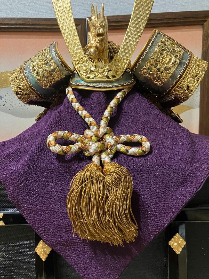 五月人形 兜飾り 勘助兜 平安祥秀作 高級 名札・屏風付き（2020年購入）