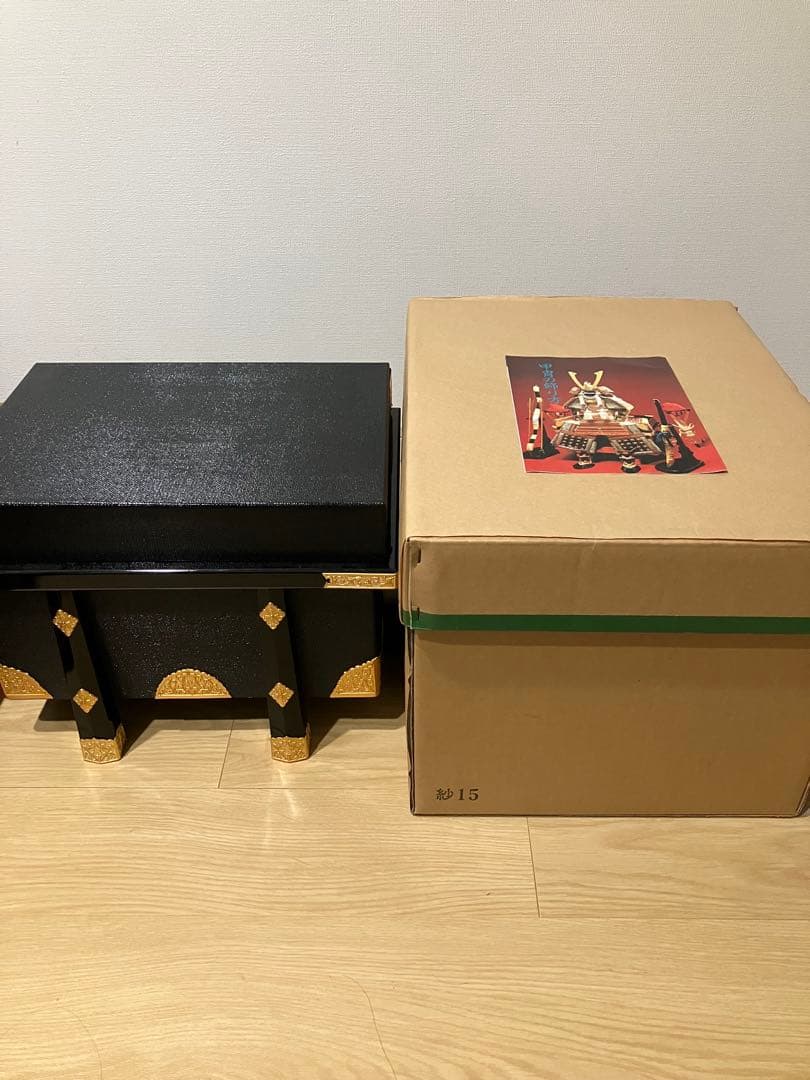 五月人形 兜飾り 勘助兜 平安祥秀作 高級 名札・屏風付き（2020年購入）