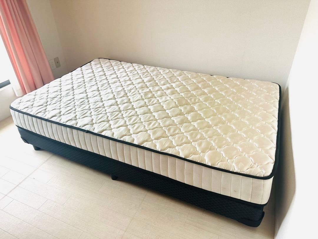 セミダブル スプリングマットレス ホワイト・ブラック