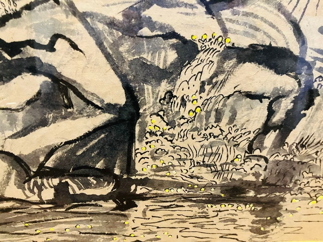 絵画　島本芳伸　飛鳥川　アート