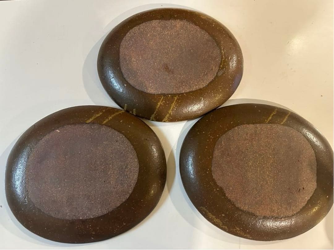 城進ヘリンボーン柄楕円皿3枚セット希少個展購入池田大介増渕篤宥花岡隆ファンにも