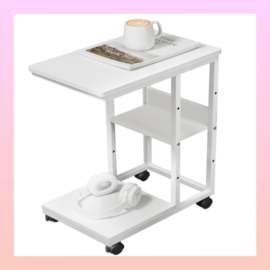 サイドテーブル コの字型ベッド キャスター付き サイドテーブル