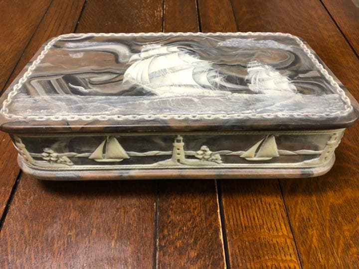 大理石の小物入れ　アンティーク風