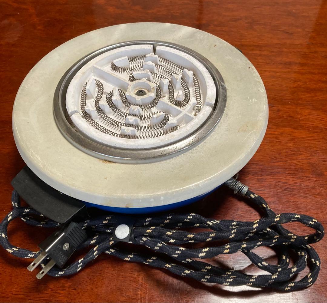 【昭和レトロ】美品 ナショナル 600W 丸型コンロ NK-672