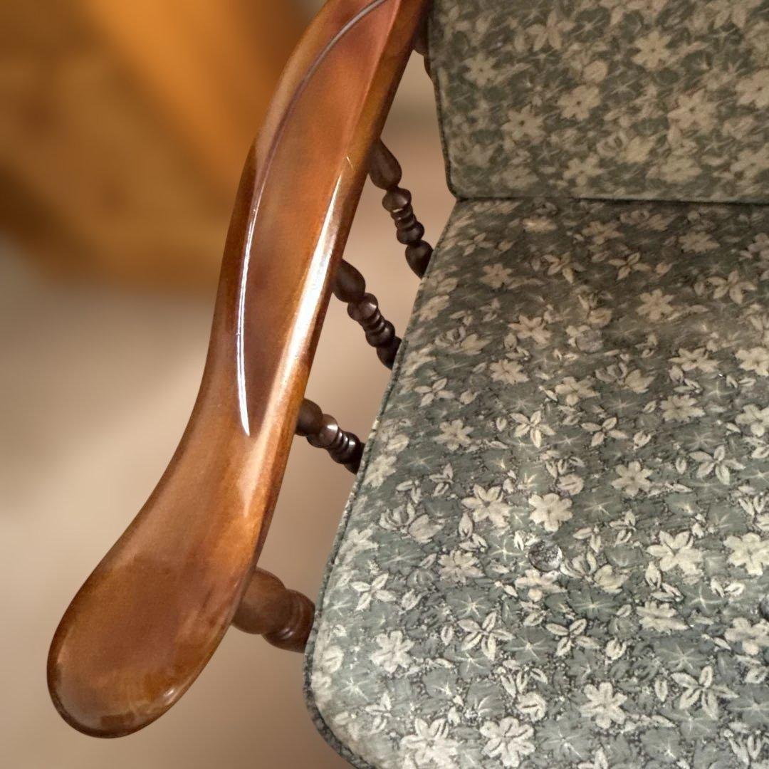 【sisi】 カリモク 花柄1人掛けソファ 高さ80 幅76