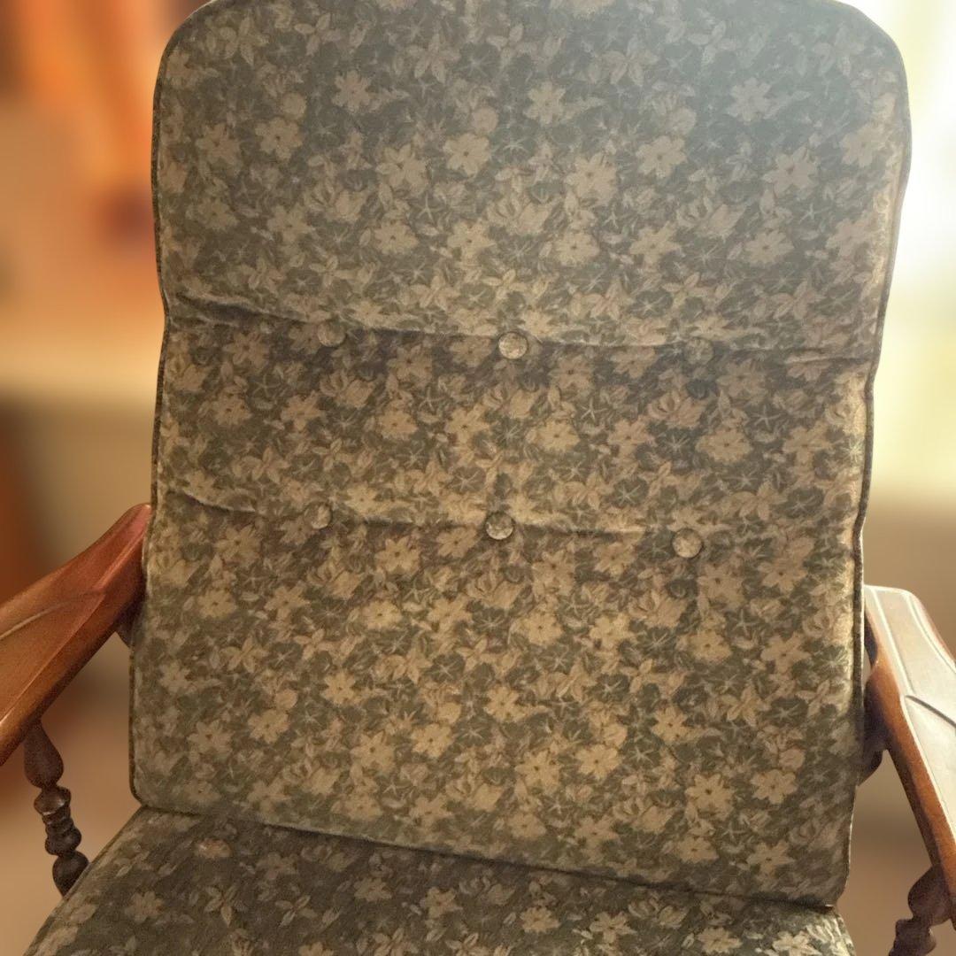 【sisi】 カリモク 花柄1人掛けソファ 高さ80 幅76