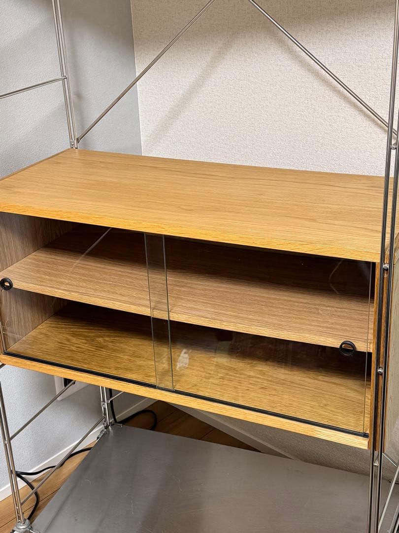 無印良品 ステンレスユニット オーク材棚　カップボードセット